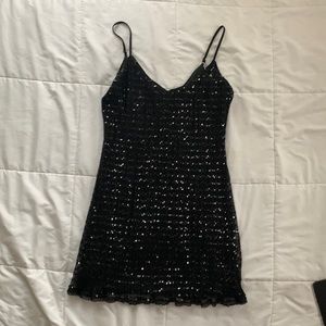 black sparkly dress